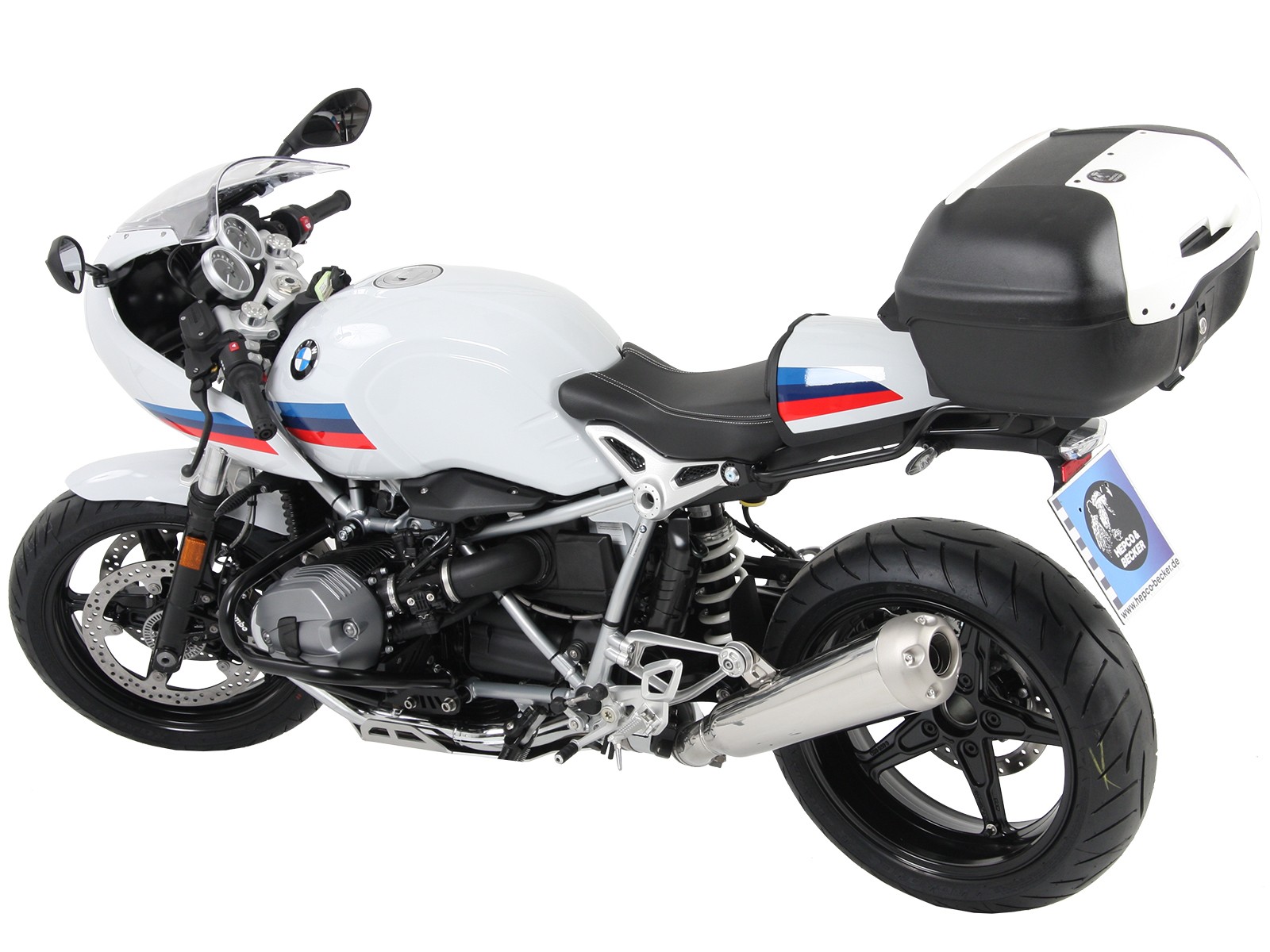 Alurack Topcase-Träger schwarz für BMW R nineT Racer (17-20) Hepco & Becker