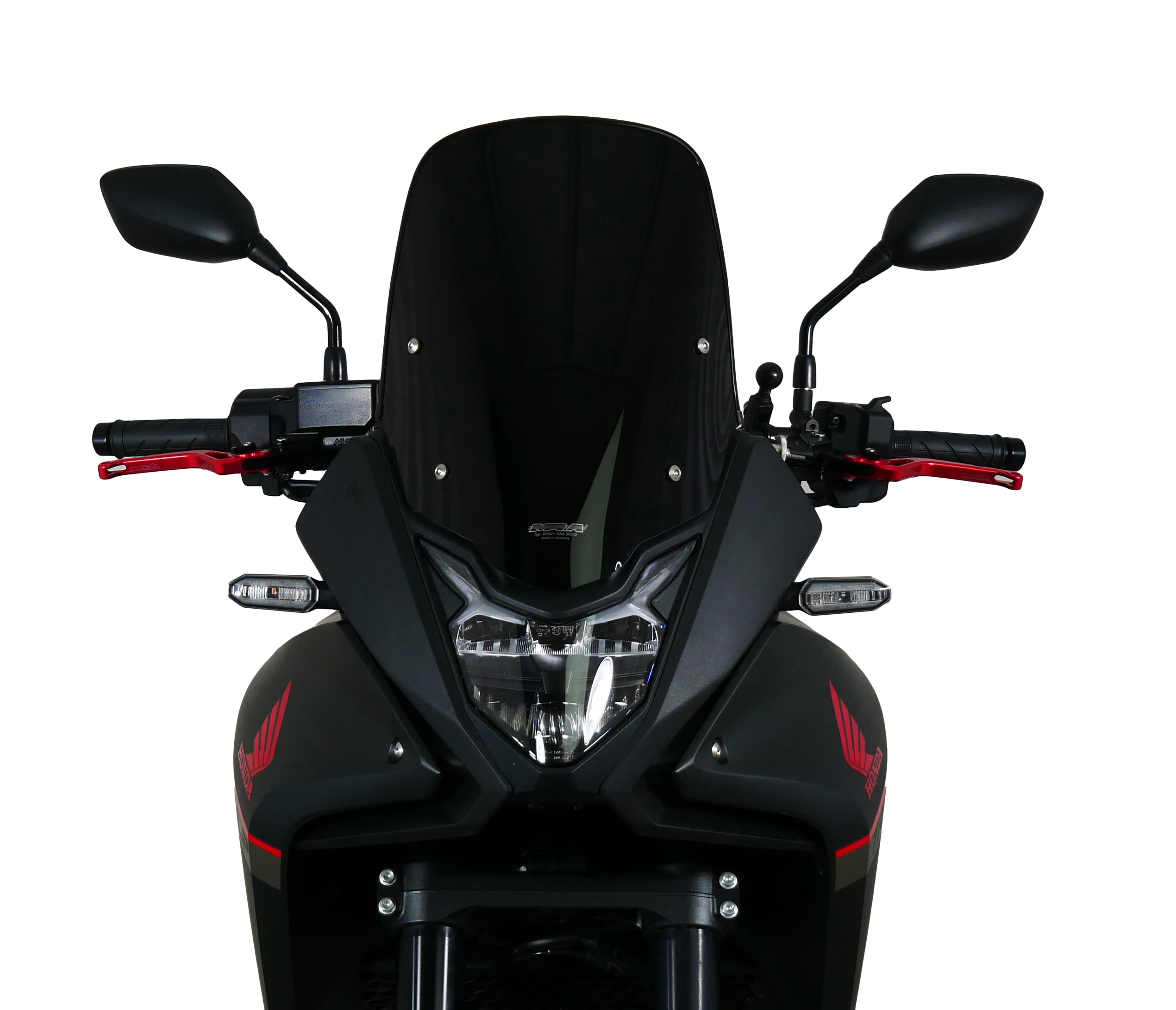 MRA Tourenscheibe "TM" schwarz für Honda XL 750 Transalp (23-24)