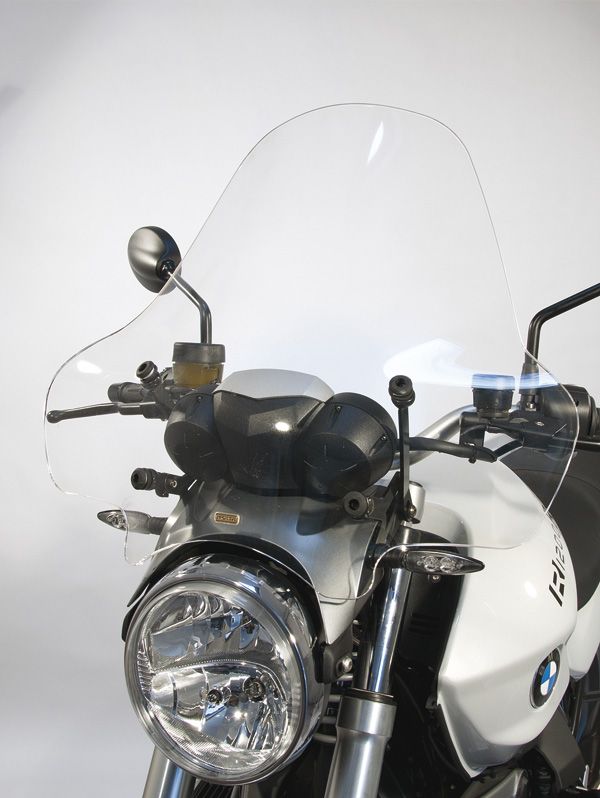 Hohe Windschutzscheibe, neigbar - Höhe 510 mm für BMW R 1200 R (11-14), klar