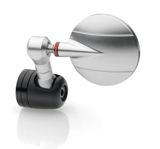 Lenkerendenspiegel RIZOMA "SPY-R" Ø 80 mm links oder rechts für Vespa, schwarz/silber
