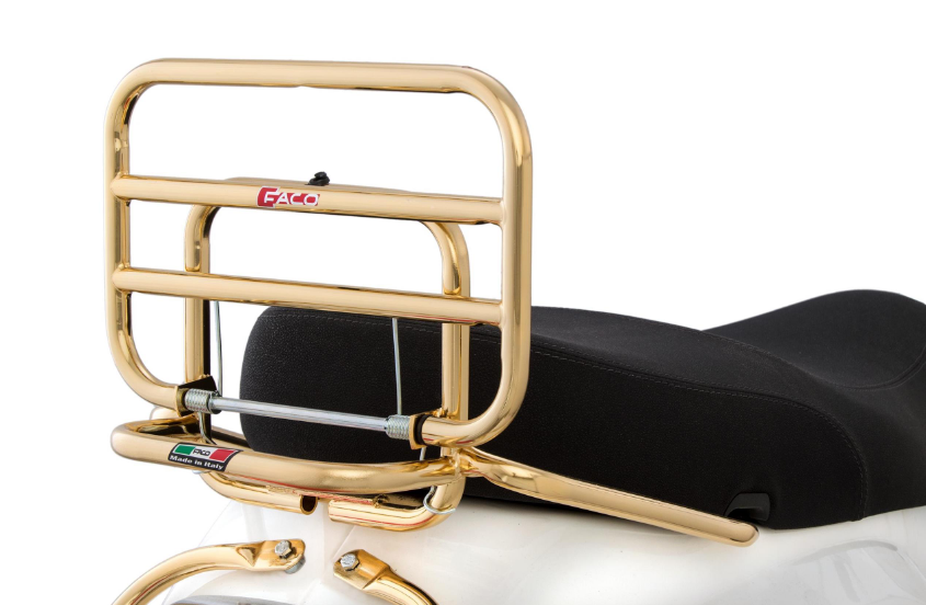 Gepäckträger hinten für Vespa LX/​LXV 50-150ccm, klappbar, gold