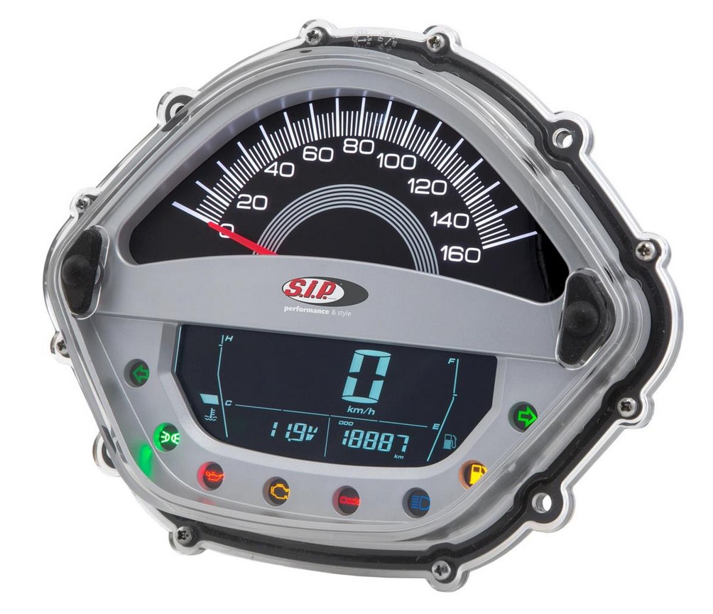 Drehzahlmesser/Tacho für Vespa GTS/​GTS Super 125-300ccm ('14-'16), silber