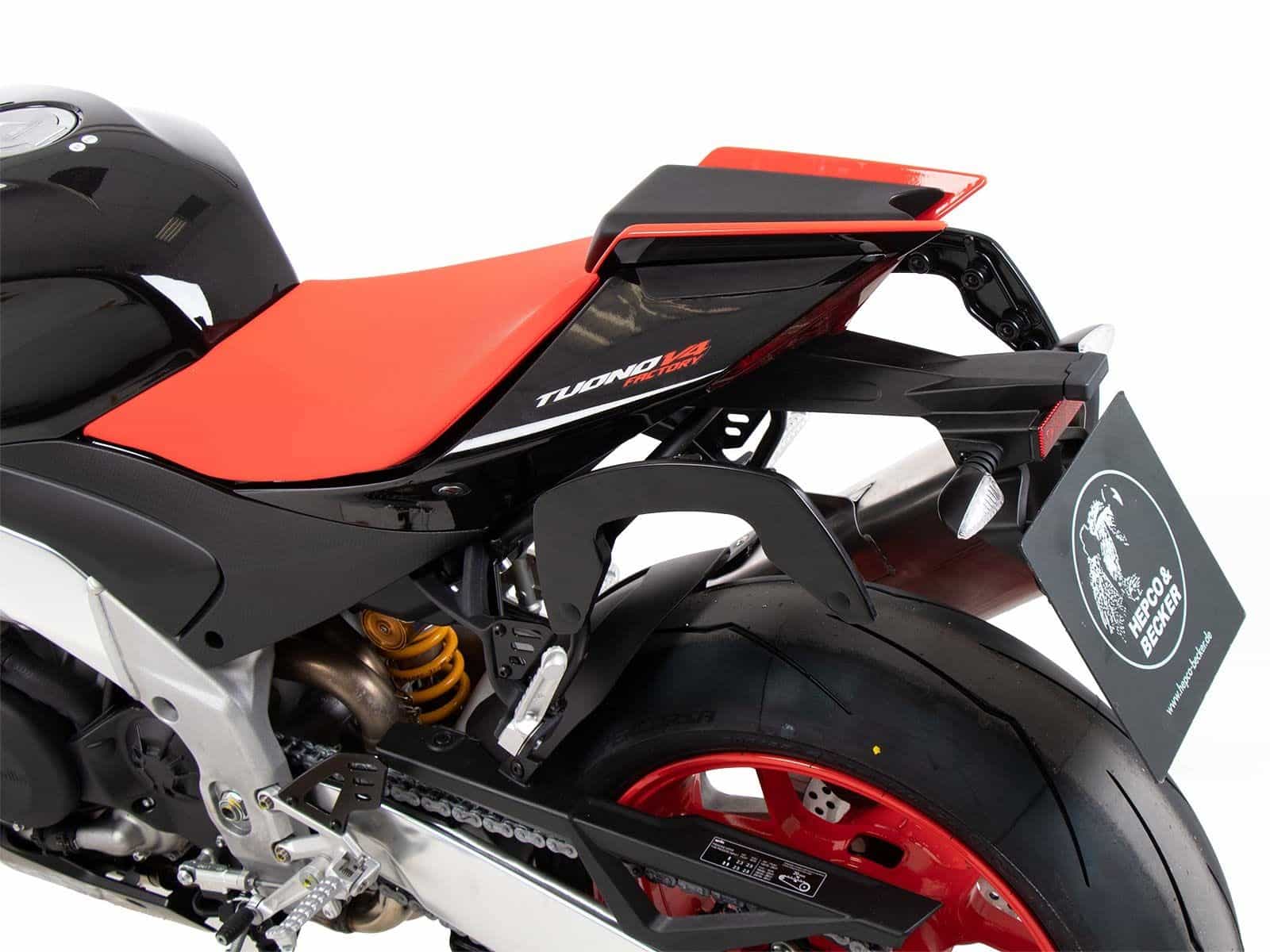 C-Bow Seitenträger schwarz für Aprilia Tuono V4 Factory /RSV 4 /RSV 4 Factory (21-24) Hepco & Becker