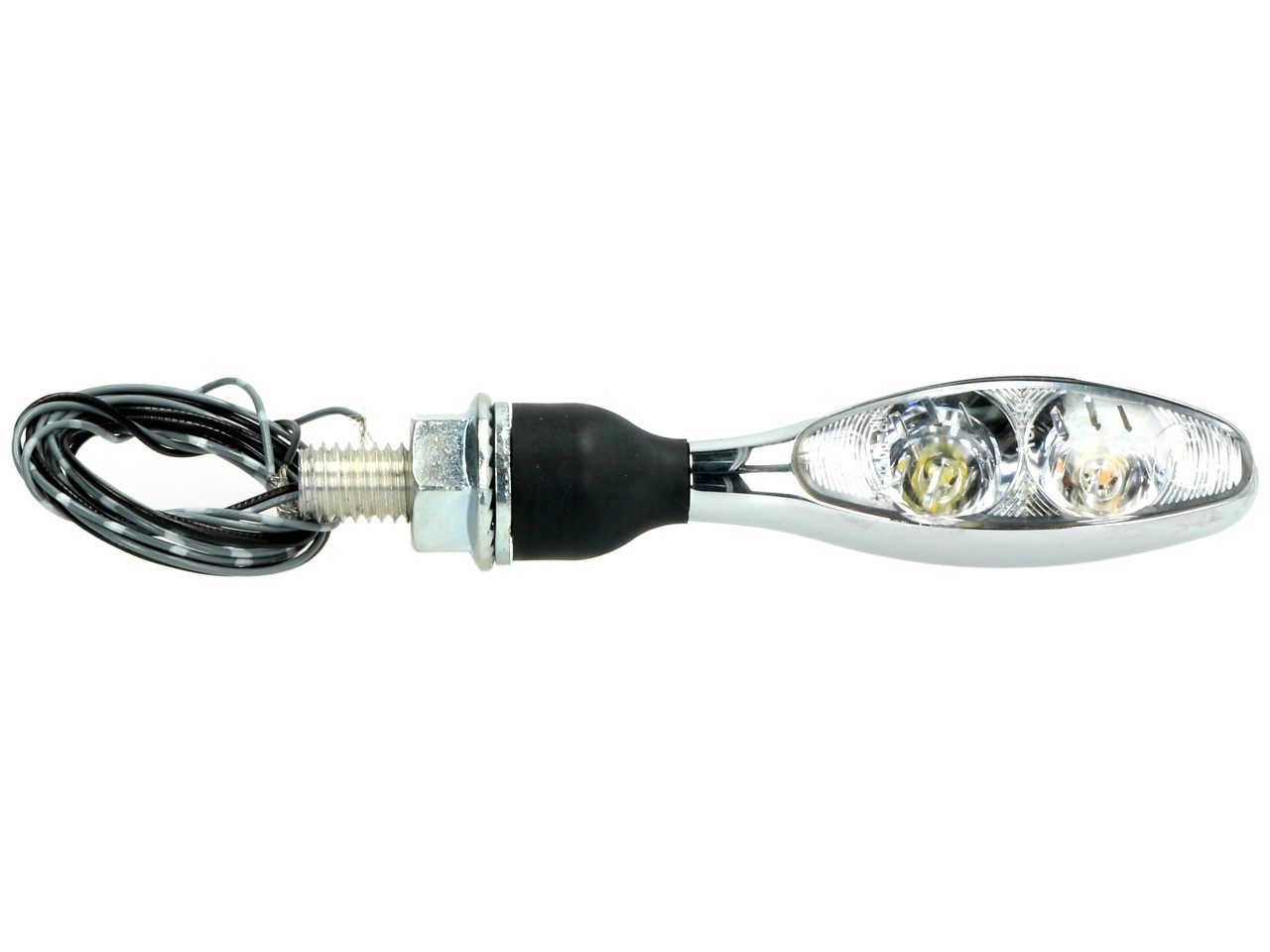 Kellermann Blinker mit Positionslicht, Micro 1000 PL, Stahl, LED, VL/VR, 12 V, chrom glänzend, M8x20