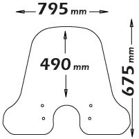 Mittelhohes Windschild klar für Vespa Primavera (13-24)