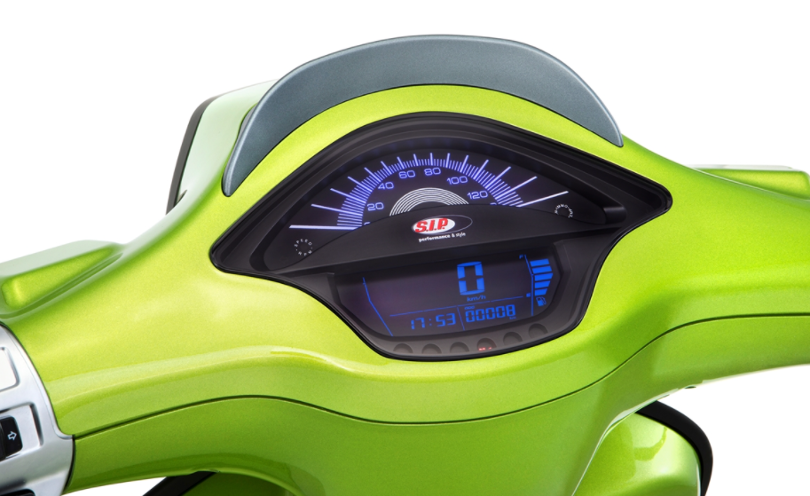 Drehzahlmesser/Tacho für Vespa Primavera/​Sprint 50-150ccm 2T/​4T AC, schwarz