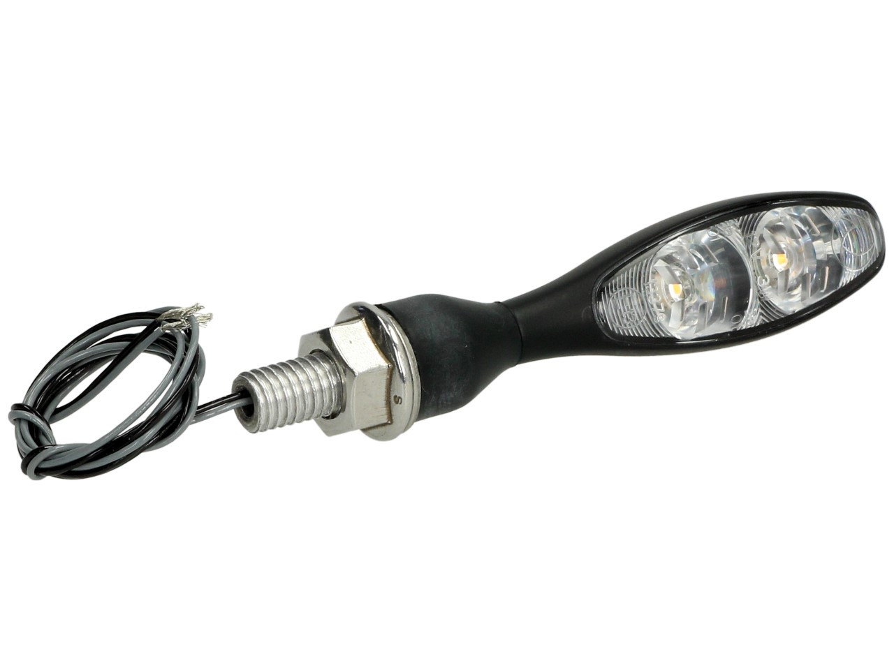 Kellermann Blinker, Micro 1000 Extreme, Stahl, LED, V/H,  L/R, 12 V, schwarz seidenmatt, M8x20