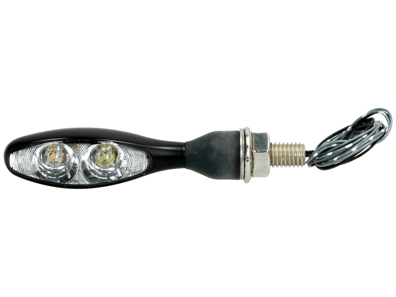Kellermann Blinker mit Positionslicht, Micro 1000 PL, Stahl, LED, VL/VR, 12 V, schwarz seidenmatt