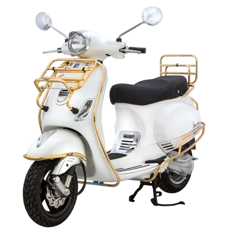 Gepäckträger hinten für Vespa LX/​LXV 50-150ccm, klappbar, gold
