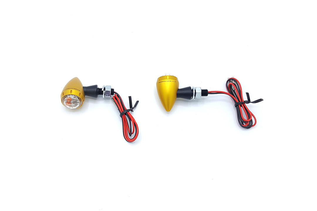 Barracuda Blinker S-LED 3 B-LUX mit integriertem Rück- und Bremslicht gold