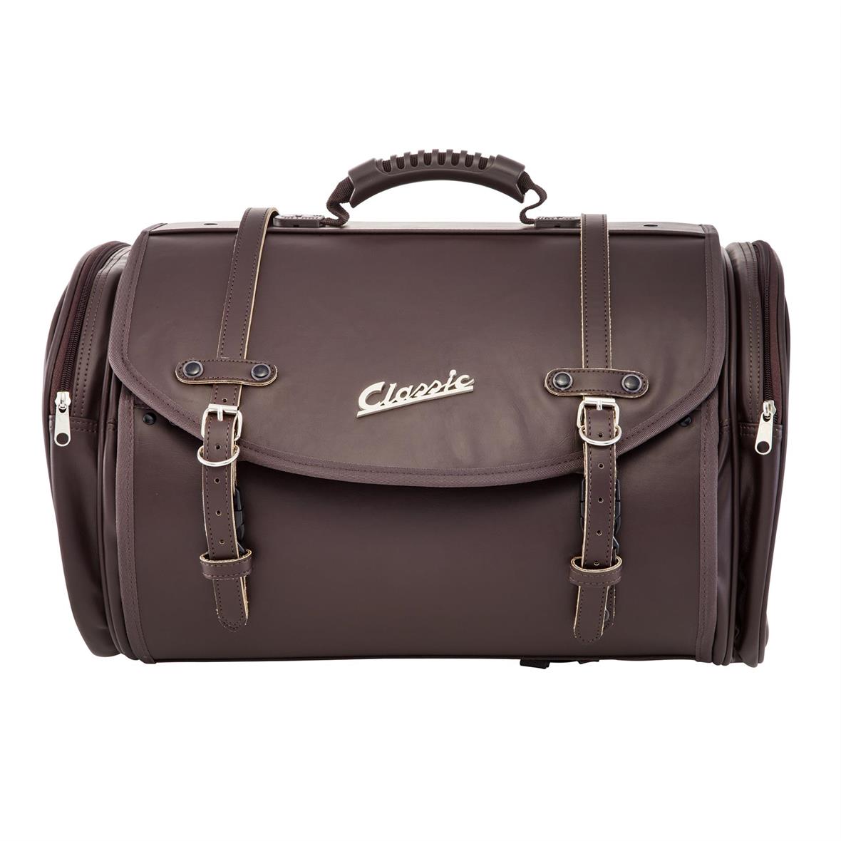Tasche "Classic" groß für Gepäckträger für Vespa - dunkelbraun, Kunstleder