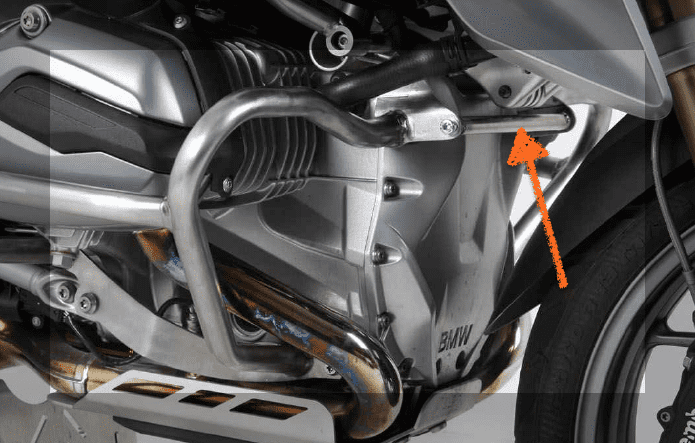 Versteifungsstrebe Edelstahl für Motorschutzbügel für BMW R 1200 GS LC (13-18) Hepco & Becker