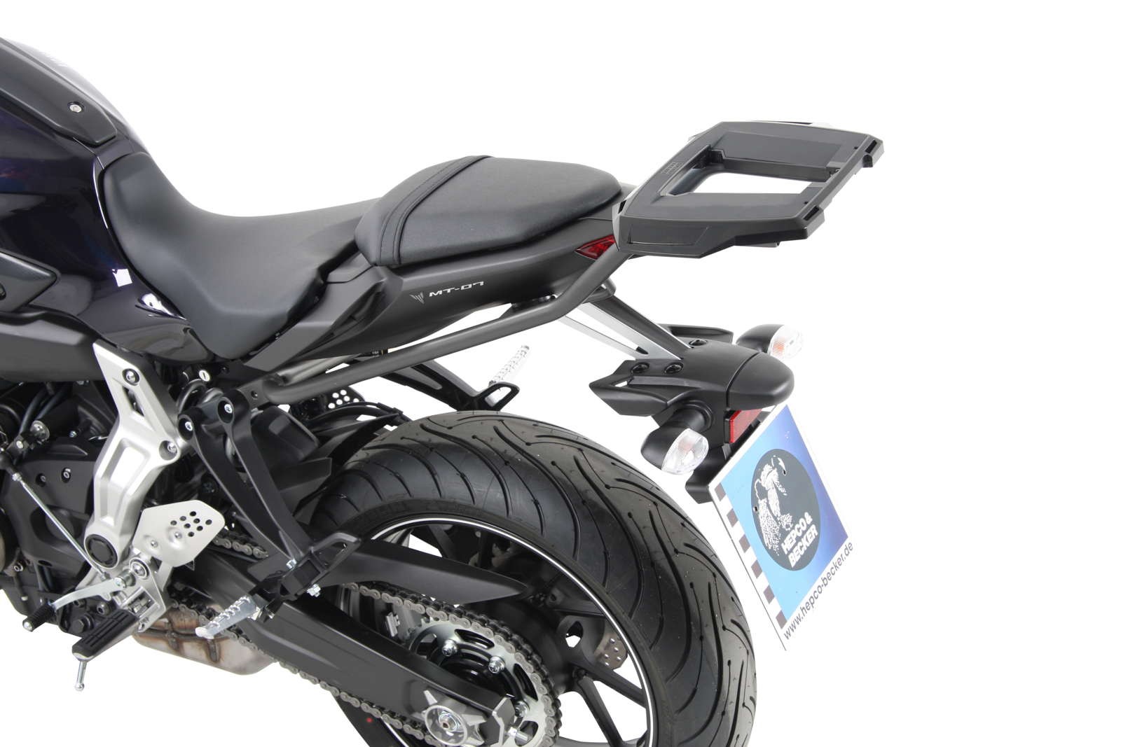 Alurack Topcase-Träger anthrazit für Yamaha MT-07 (Bj.14-17) Hepco & Becker