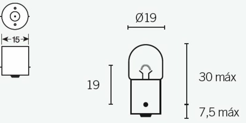Tecnium R5 Glühlampen 12V 5W - x10