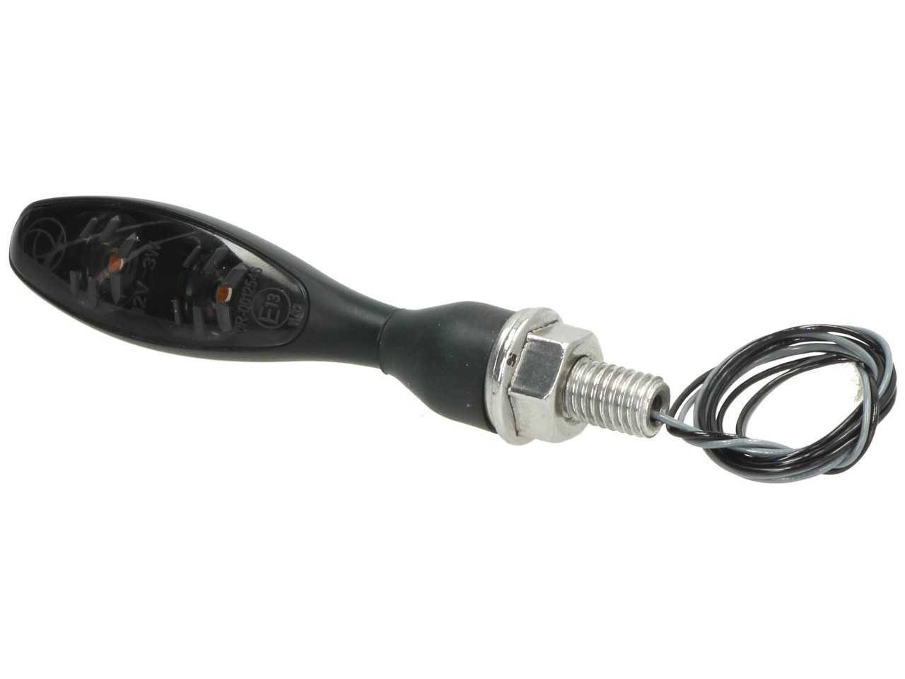 Kellermann Blinker, Micro 1000 LED Dark, Stahl, LED, V/H,  L/R, 12 V, schwarz seidenmatt, M8x20