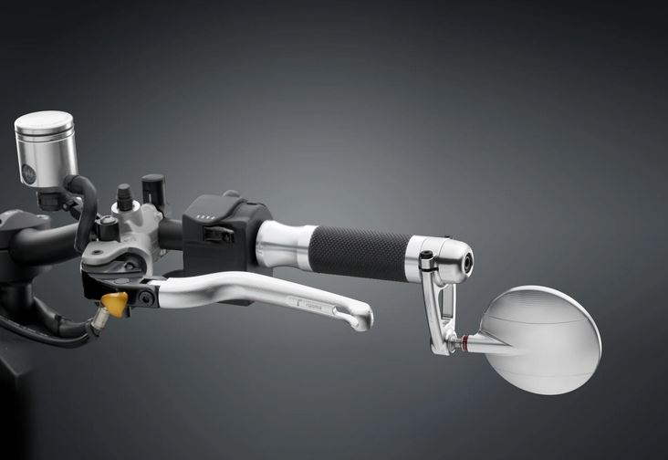 Lenkerendenspiegel RIZOMA "SPY-ARM" links oder rechts für Vespa, silber eloxiert