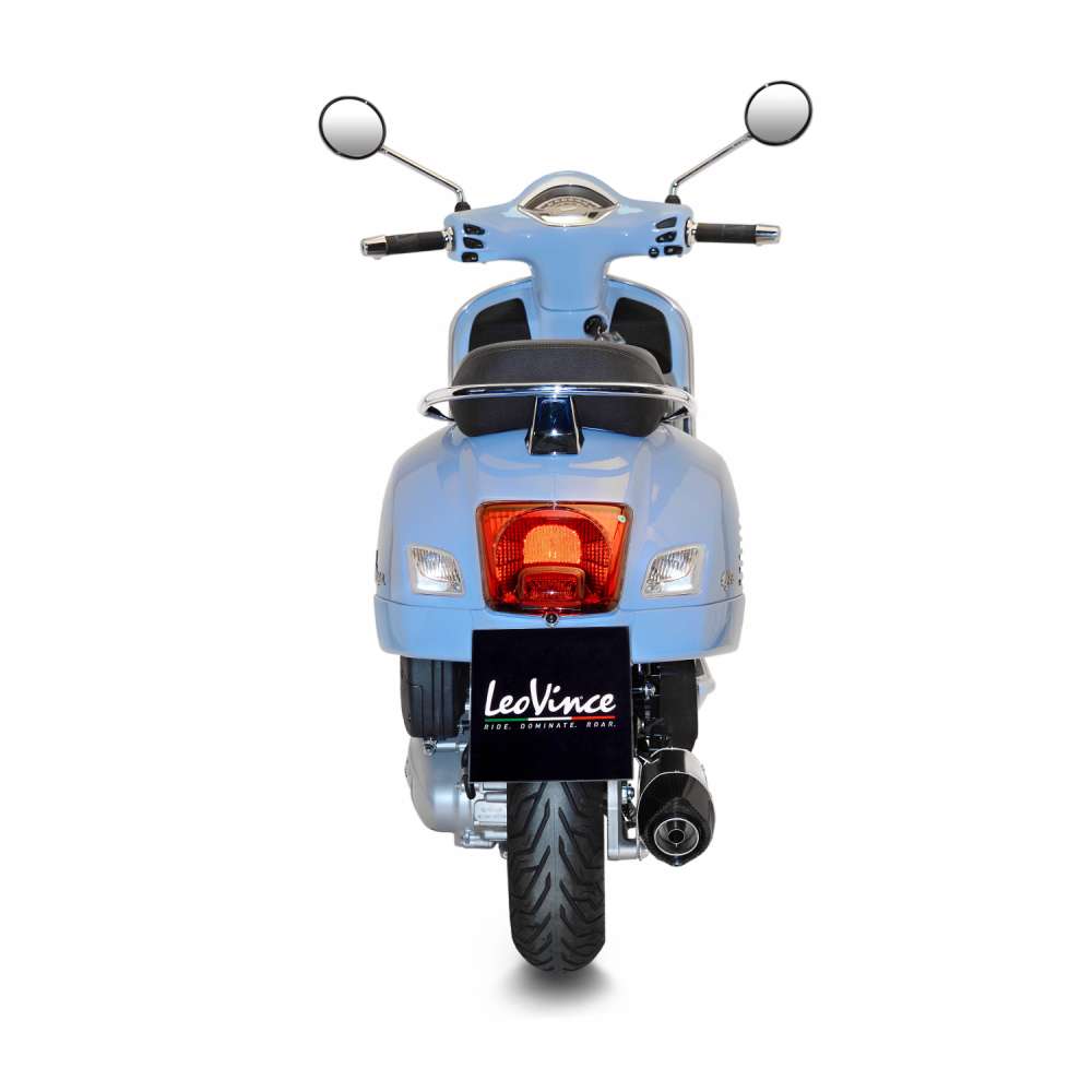 LeoVince Komplettanlage LV One Evo für Vespa GTS 125 /150, Edelstahl silber, ABE, Euro4