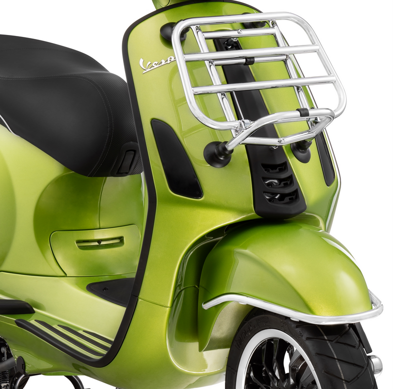 Gepäckträger vorne für Vespa Primavera /​Sprint /​Elettrica 50-150ccm, klappbar, chrom
