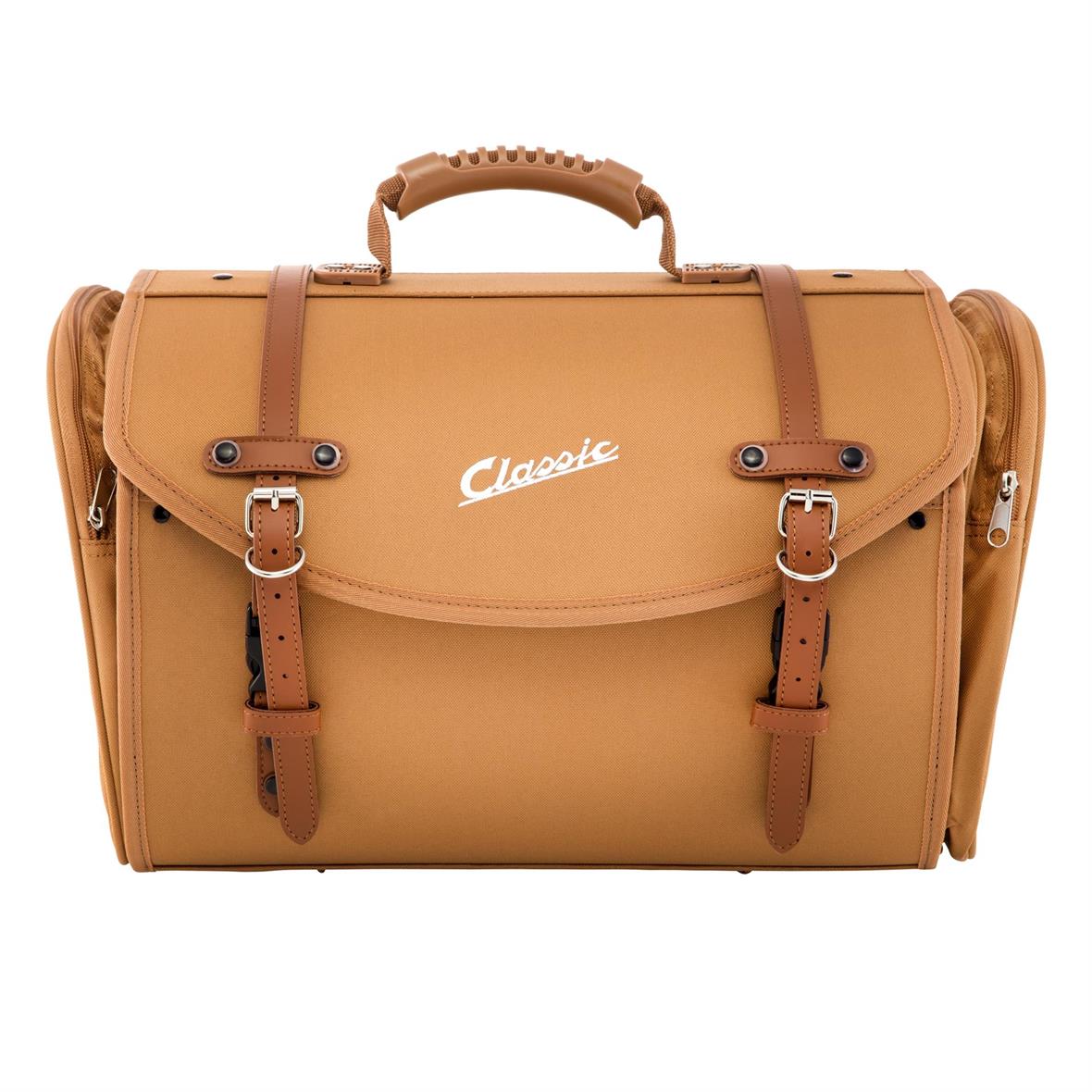 Tasche "Classic" groß für Gepäckträger für Vespa - braun, nylon