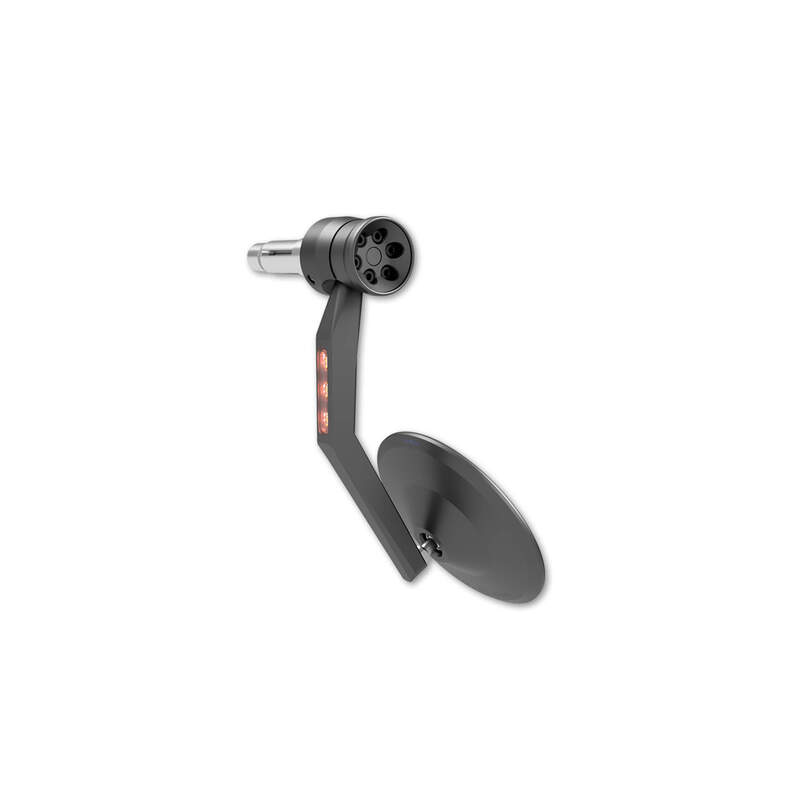HIGHSIDER pro Lenkerendenspiegel Montana-RIM Schwarz Mit LED Blinker (1Stck.)