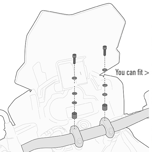 Montagekit für Smart Bar S900A / Smart Mount S901A für Honda Modelle Givi