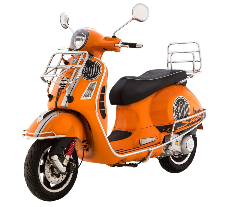 Gepäckträger vorne für Vespa GTS/​GTS Super/​GTV/​GT 60/​GT/​GT L 125-300ccm, klappbar, chrom