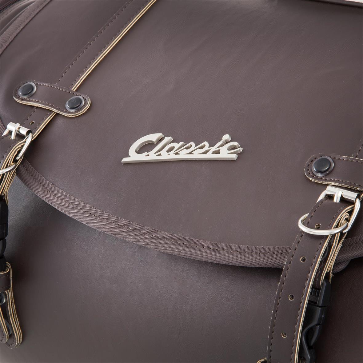 Tasche "Classic" groß für Gepäckträger für Vespa - dunkelbraun, Kunstleder