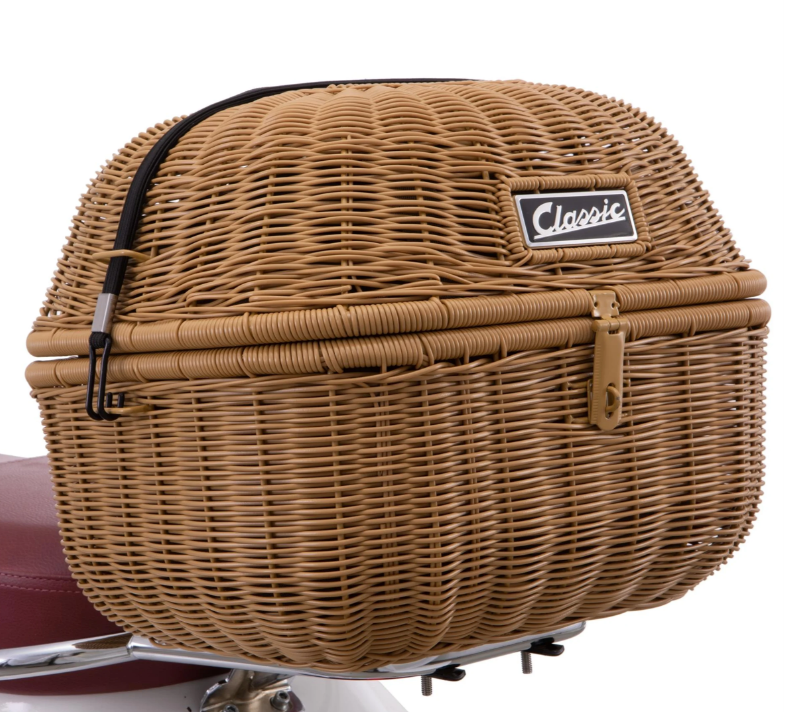 Gepäckkorb Kit "Classic" mit Gepäckbrücke für Vespa LX/​LXV/S 50-150ccm, braun