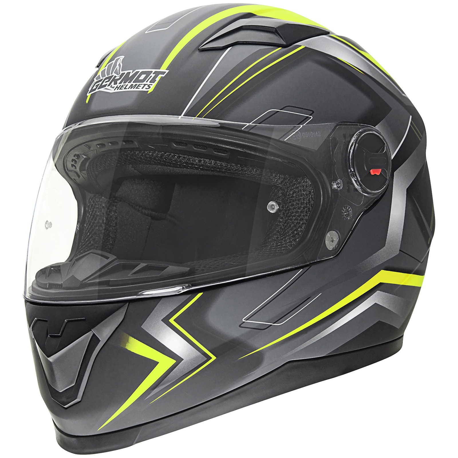 Germot Integralhelm GM 320, matt-schwarz/gelb
