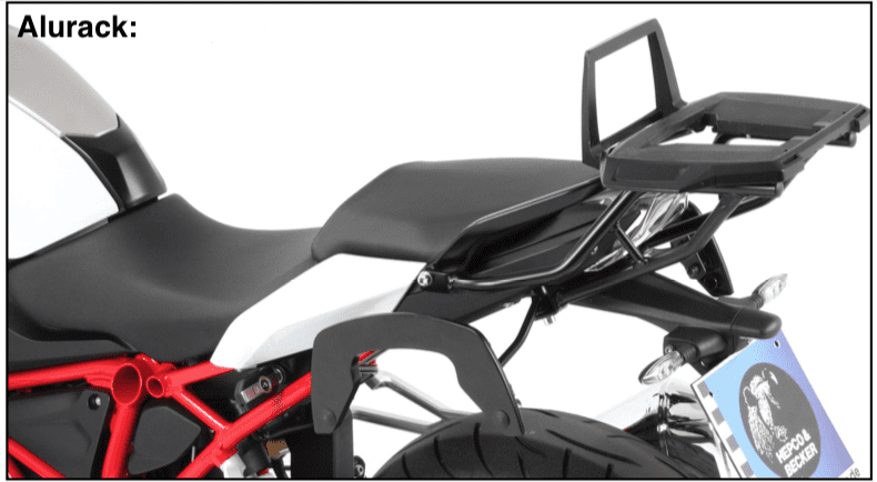 Alurack Topcase-Träger schwarz für BMW R 1200 RS LC (15-18) Hepco & Becker