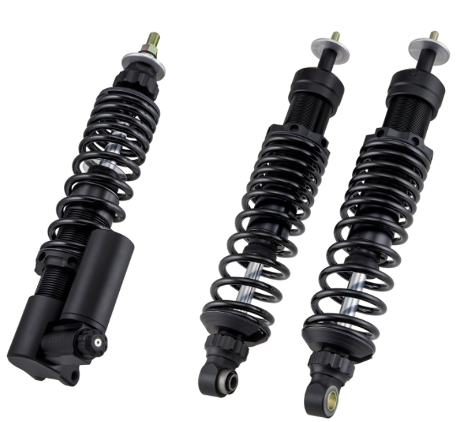 Stoßdämpferkit vorne & hinten für Vespa GTS/​GTS Super/​GTV/​GT 60/​GT/​GT L 125-300ccm, schwarz mat