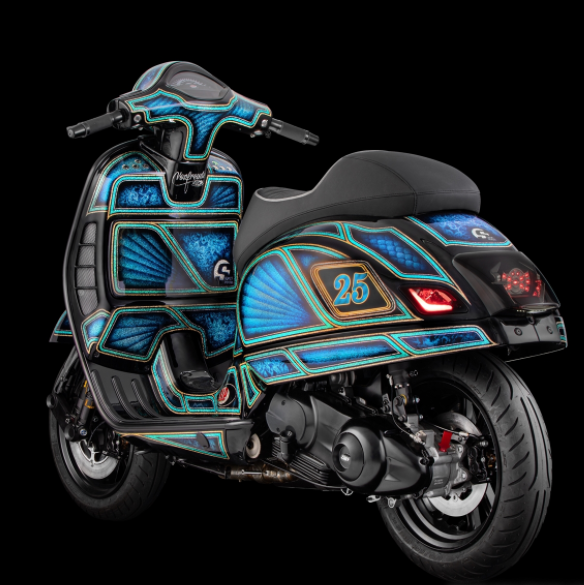Variodeckel für Vespa, schwarz matt
