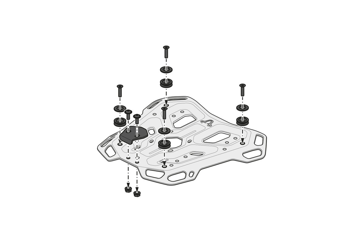 SW-Motech TRAX ADV Topcase-System 38L silbern für Honda XL 750 Transalp (23-)