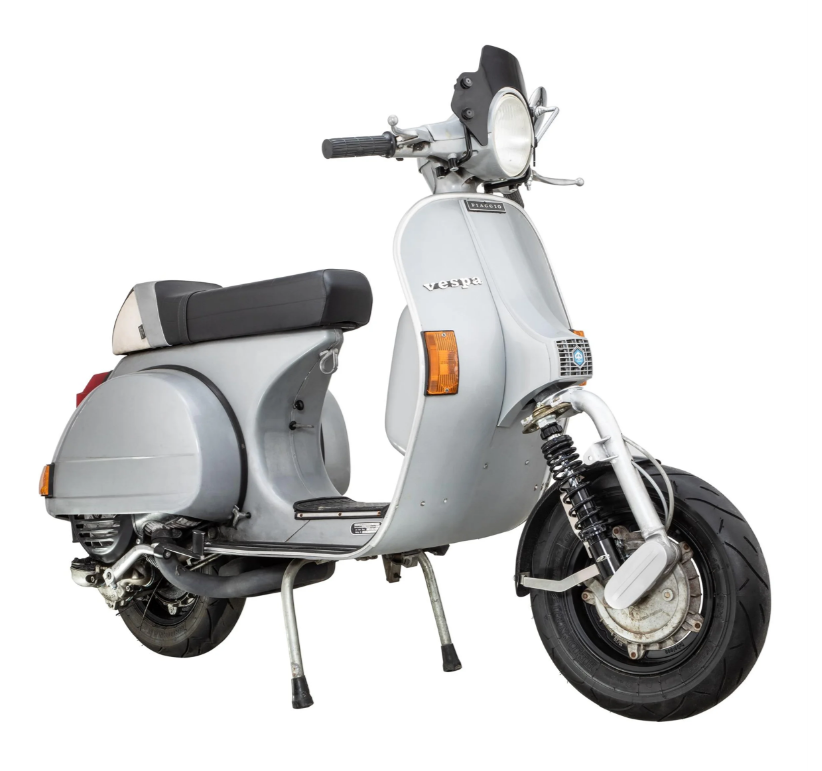 Kotflügel 2.0 Garelli Race EVO II für Vespa PX 80-200ccm, Carbon klar, Halter Edelstahl