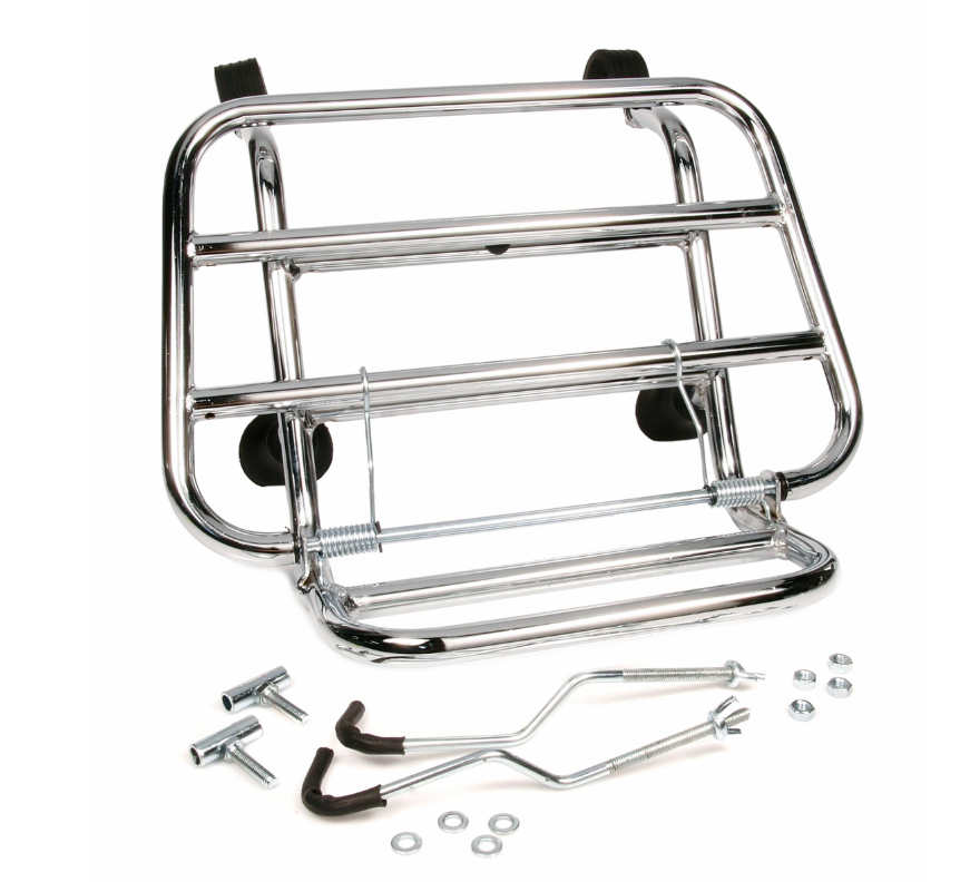 Gepäckträger vorne für Vespa S 50-150ccm, klappbar, chrom