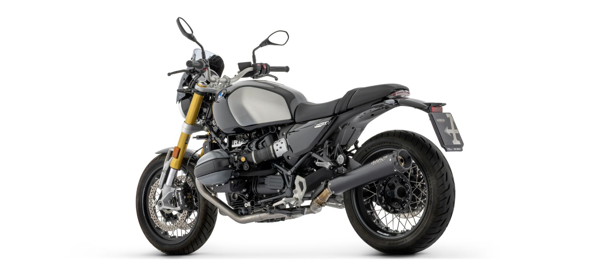 ARROW Auspuff REBEL DARK Slip-On schwarz mit schwarzer Aluminium-Endkappe für BMW R 12 nineT (24-)