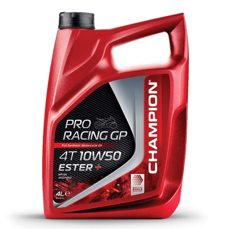 CHAMPION®  Proracing GP 4T 10W-50 ESTER + Vollsynthetisches Motoröl - 4 Liter