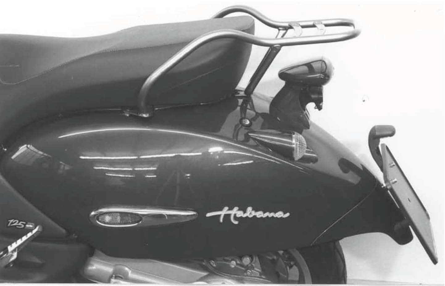 Rohrgepäckbrücke chrom für Aprilia Habana / Mojito (99-05) Hepco & Becker