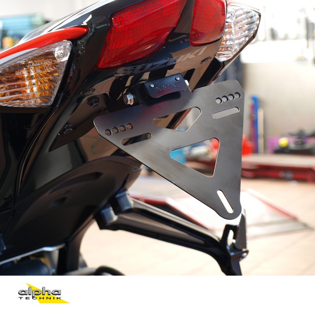 alpha Technik Kennzeichenhalter  für Suzuki GSXR600,750; Typ WVCW; Modelljahr 2008-2010