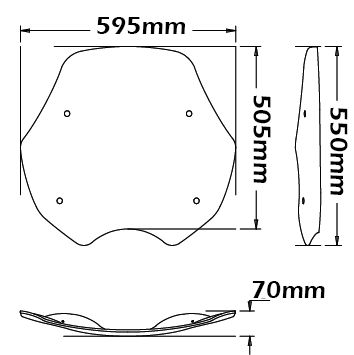 Windschutzscheibe Originaltyp für BMW  R 850 R /R 1100 R (94-02), leicht getönt