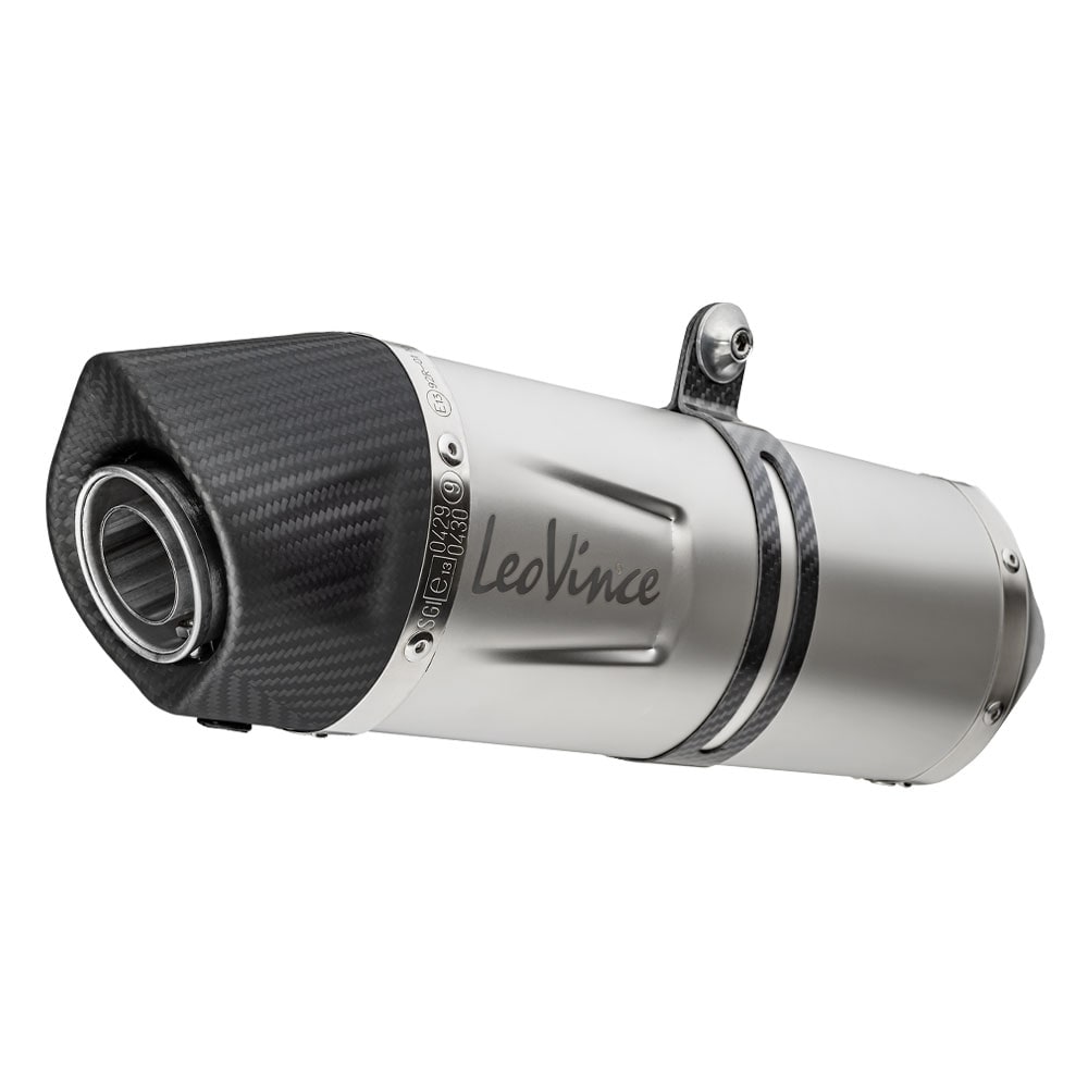LeoVince Auspuffanlage LV One Evo für BMW F 700 GS /F 800 GS, silber, slip on, E-Gutachten