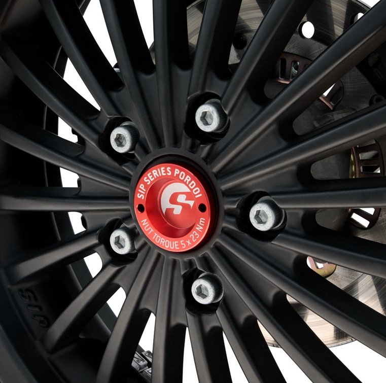Staubschutzkappe 12" Felge vorne für Vespa GTS/​GTS Super/​GTV/​GT 125-300ccm, rot