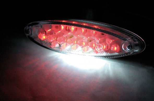 LED-Mini-Rücklicht NUMBER1 mit Nummernschildbeleuchtung Shin Yo