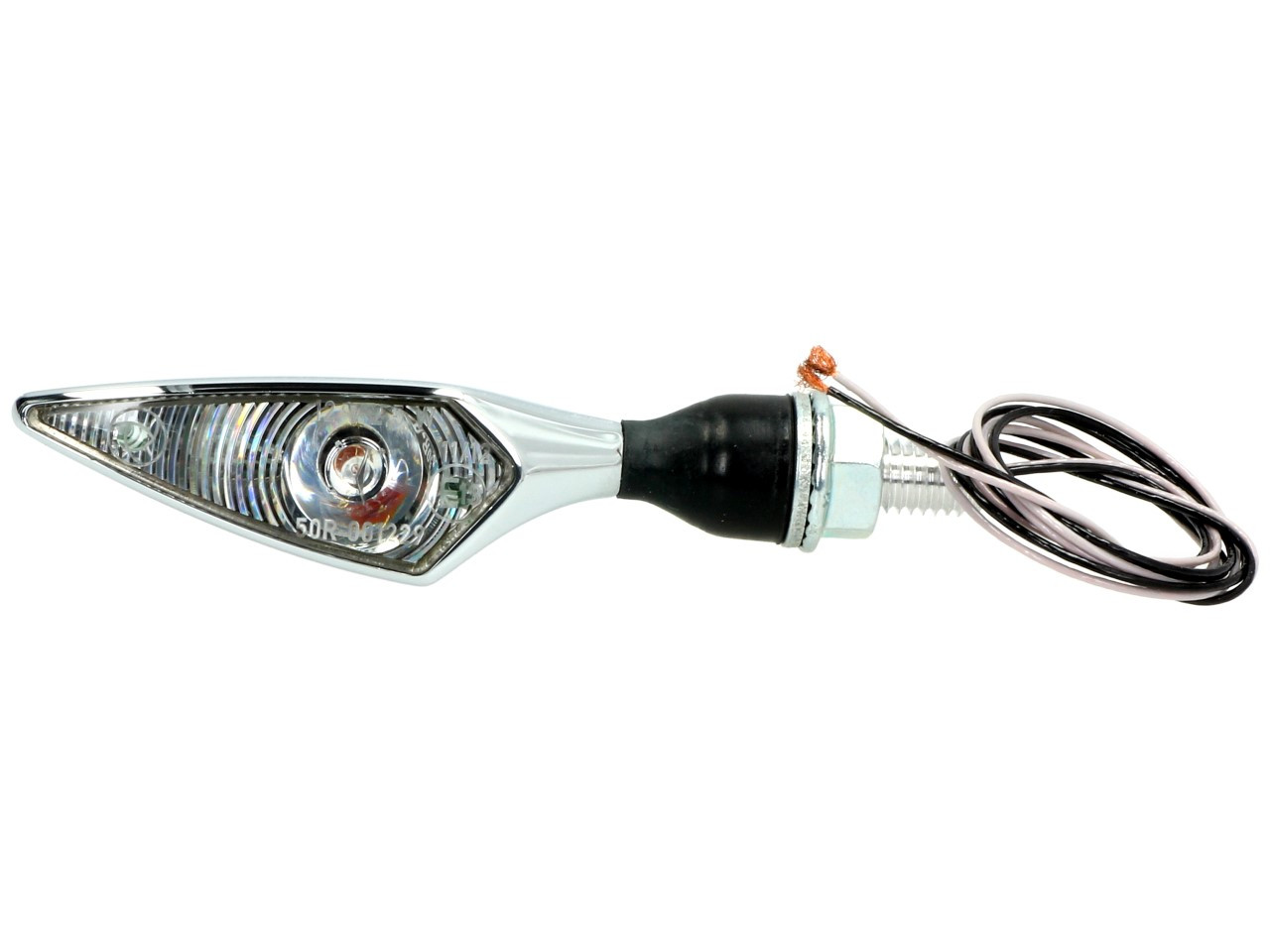 Kellermann Blinker, Rhombus, Stahl, LED, VR/HL, 12 V, chrom glänzend, M8x20, E-geprüft