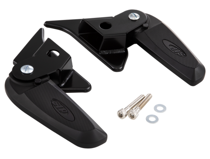 Fußrasten rechts und links für Vespa Primavera/​Sprint 50-150ccm 2T/​4T AC, schwarz/schwarz