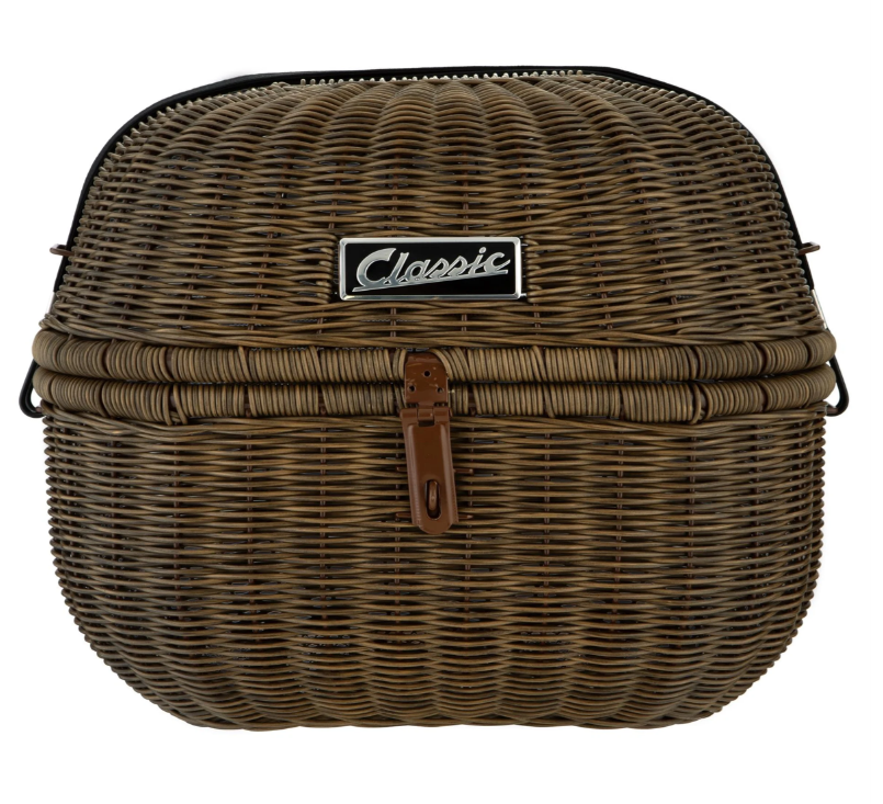 Gepäckkorb Kit "Classic" mit Gepäckbrücke für Vespa LX/​LXV/S 50-150ccm, dunkelbraun