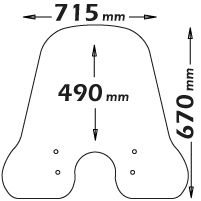Windschild Classic klar für Vespa Primavera (13-24)