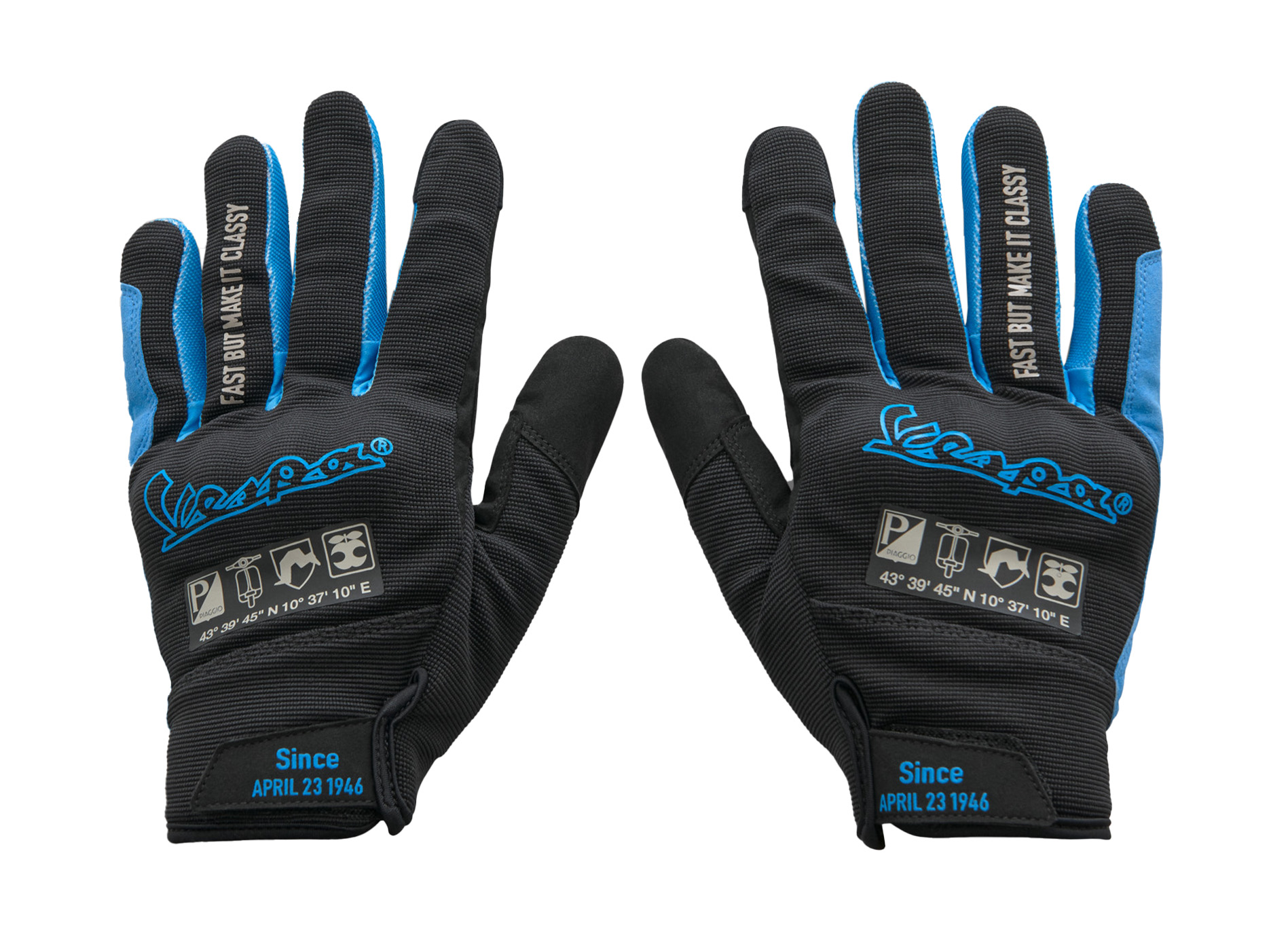Vespa Handschuhe schwarz blau DEC