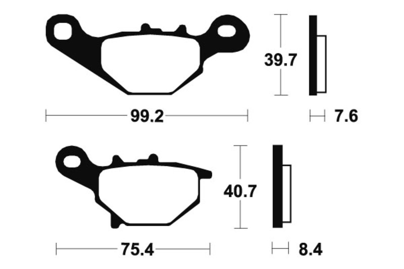 Tecnium Scooter Organische Bremsbeläge - ME202