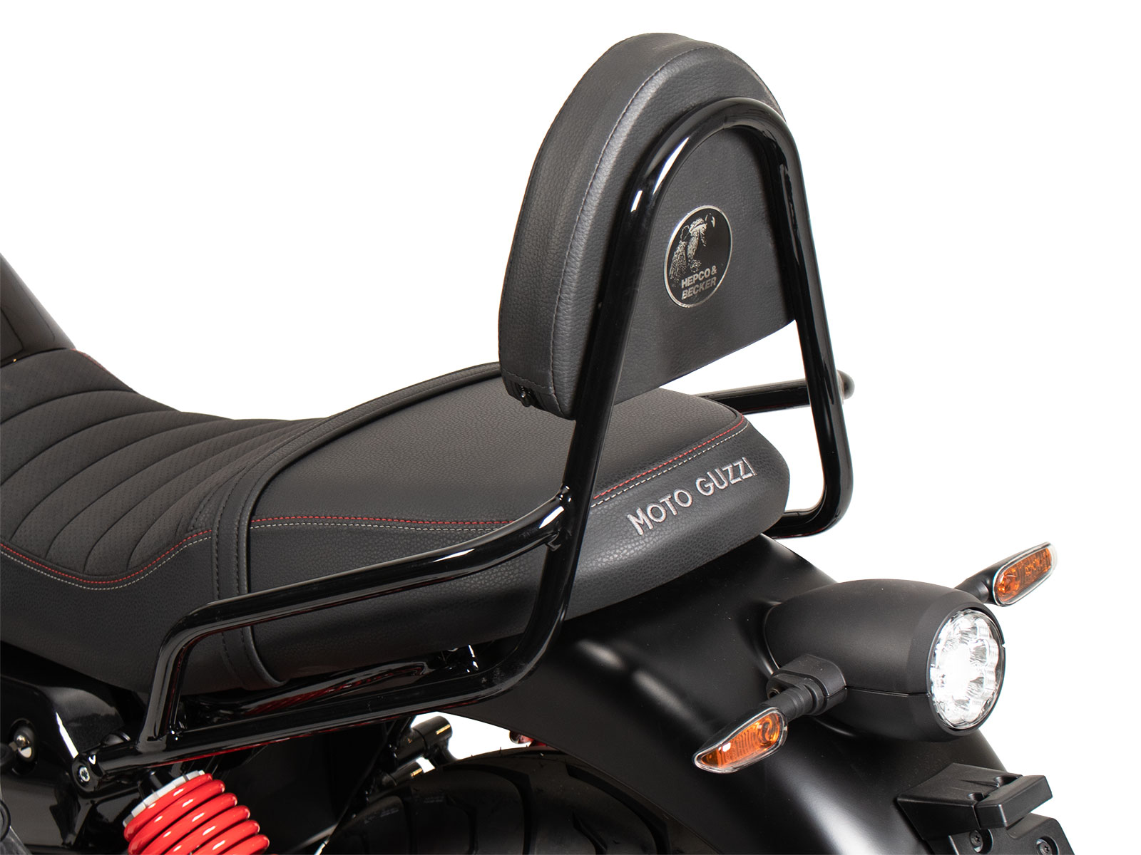Sissybar schwarz ohne Gepäckträger für Moto Guzzi V7 Stone Special Edition (22-) Hepco & Becker